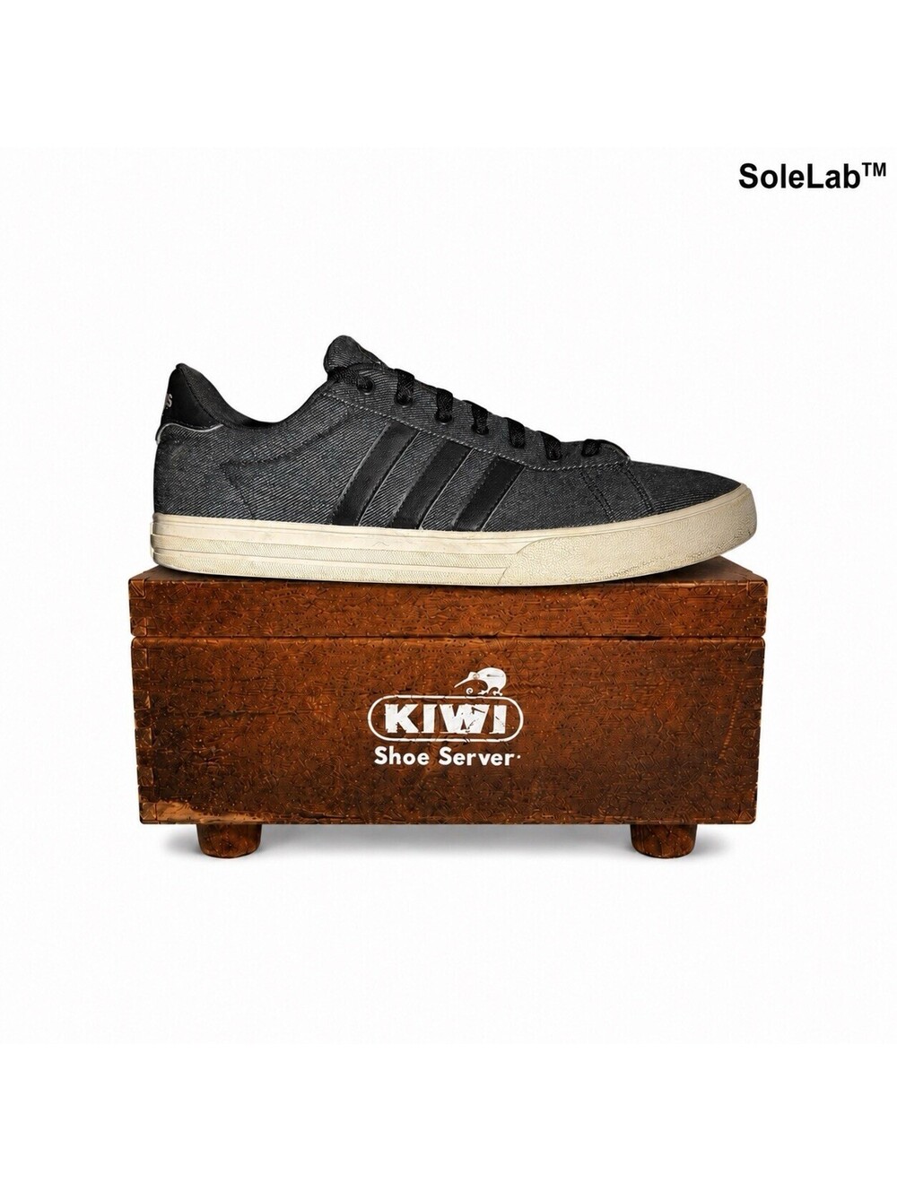 Adidas Daily 2.0 Black Denim Men’s Size 13 Casual Skate Shoes DB0284